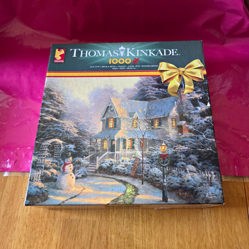 Ceaco Thomas Kinkade "Night Before Christmas" 1000 Piece Puzzle Interlocking